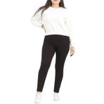 Yüksek Bel Fitilli Tayt, Dar Kalıp (siyah, 2xl)