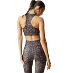 Yüksek Bel Leopar Baskılı Slim Fit Spor Tayt