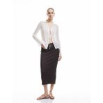 Yüksek Bel Slim Fit Midi Kalem Etek Bürümcük