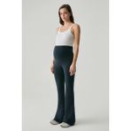 Yüksek Belli Ispanyol Paça Hamile Pantolonu Tencel Kumaş Ekstra Yüksek Bel Özelliği ile Rahat - Antasit - 2XL