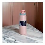 Yüksek Dereceli Sıcak ve Soğuk Paslanmaz Çelik (Stanless Steel) Mavi Termos 1000 ml (1 Lt) (Pembe)