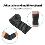 Yüksek Esneklik Sarma Diz Desteği Sıkıştırma Bandajı 180 Cm Spor Koruyucu Dişli (BLACK)