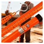 Yüksek Gerilim Ölçüm Çubuğu, Yüksek Gerilim Ölçüm Çubuğu 15m (49ft) - Kaymaz Sap Epoksi Reçine Güç Hattı Boşluk Kontrol Kutbu, Güvenli Denetimler için Telekom Kulesi Yüksek Gerilim Köprü Çubuğu