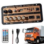 Yüksek Güç Amplifikatör Kartı, Araç Güç Amplifikatör Kartı - 12V ve 24V Dijital Stereo Ses Alıcı AMP Modülü | Uzaktan kumandalı kablosuz hoparlör tahtası, araba evi için elektronik kit