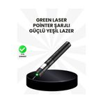 Yüksek Güçlü Yeşil Lazer Pointer 5000mW Şarjlı UCZZZHS237LAZER-1