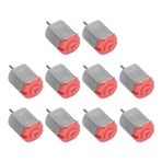 Yüksek Hızlı Mini Elektrik Motoru 10 Adet Set, Hobi DIY Oyuncak Arabalar Için Düşük Gürültülü DC Motorlar, Alüminyum Alaşımlı Malzeme Ile, Saklanması Kolay Ve DIY Projeleri Için