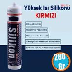 Yüksek Isıya Dayanıklı Kırmızı Silikon Conta Mastik 280 gr Kapı Pencere Pvc Montaj Yalıtım Yapıştırma