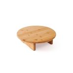 Yüksek Kalite Bambu Ayaklı Yuvarlak Kesme Sunum Tahtası 30×30cm