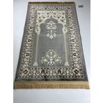 Yüksek Kalite Dokuma 80x125 Battal Boy Halı Seccade Turkuaz-Kahve-Gri-Pembe Renk Alternatifleri (Gri)