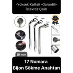 Yüksek Kalite Garantili İstavroz Çelik Nikelajlı 19mm Numara Tek Kol Pipo L Bijon Sökme Anahtarı