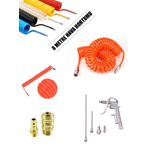 Yüksek Kalite Kompresör Spiral Hava Hortumu 8 Mm 8mt Hava Jakı Hava Tabancası Recor Seti