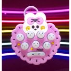 Yüksek Kalite Mini Mor Popit Yeni Nesil Anahtarlıklı Mor Popit Oyuncak Popit Sesli Led Işıklı Popit