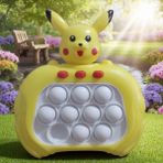 Yüksek Kalite Pikachu Popit Yeni Nesil Popit Oyuncak Popit Sesli Renkli LED Işıklı Popit Oyuncağı - Sarı