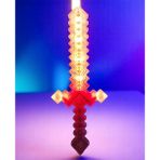 Yüksek Kalite Sesli LED Işıklı Kılıç Pixel Kılıç Işıklı 62 cm - Kırmızı