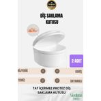Yüksek Kalite Uzun Ömürlü Plastik Hijyenik Tat İçermez Protez Diş Saklama Kutusu Geniş Boy 2 Adet