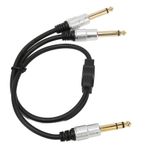 Yüksek Kaliteli 6.35 Mm Ila Iki 6.35 y ayırıcı Kablosu Erkekten Erkek - Erkek Amplifikatör Mikrofon Hoparlörleri Için 1/4 inç Stereo Kablo, Altın Kaplama Tapaları, 0,5 M, Ev Ses Sistemi Için