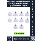 Yüksek Kaliteli Metabolizma Etkili Vakumlu Hacamat Kupası 5 Numara 100 Adet