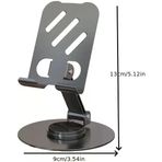 Yüksek Kaliteli Metal Stand Katlanabilir Ayarlanabilir 360 Derece Dönebilen Tablet Standı Telefon Tutucu Masa üstü Gri Stant