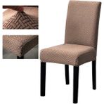 Yüksek Kaliteli Sandalye Kılıfı ,lıkralı ,yıkanabılır 6 Adet - 45 x 45 x 60 cm - Açık Kahverengi