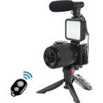 Yüksek Kaliteli Video ve Fotoğraf Çekim Işığı Seti, Bluetooth Kumanda ile - Ahşap