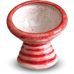 Yüksek Seramik Kedi Mama Kabı, Kırmızı, Desenli, Pati, Yeni, Şık ve Kullanışlı - Seçenek 1