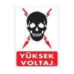 Yüksek Voltaj Uyarı Levhası 25x35 Kod1100