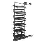 Yüksekliği Ayarlanabilir Ayakkabı Rafı, Çıkarılabilir Dikey Düzenleyici, Dolap için Metal Depolama Rafı, Yerden Tasarruf Sağlayan Tasarım, Siyah - Küçük Alanlar İçin Mükemmel, Verimliliği En Üst