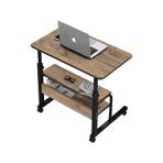Yükseklik Ayarlı Ve Çift Raflı Laptop Sehpası Ve Çalışma Masası 1 Ceviz