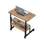 Yükseklik Ayarlı Ve Çift Raflı Laptop Sehpası Ve Çalışma Masası 2 Çam