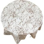 Yüksel Halı Mefruşat Oval Masa Örtüsü Muşamba Astarlı Pvc - 140 x 160 cm - Açık Kahverengi