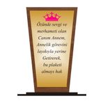 yüksel34 Anneler Günü Plaketi Ahşap Mdf Gold Levhaya Baskılı