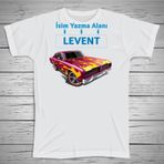 yüksel34 Çocuklara Özel Isim Baskılı Araba Resimli Tshirt , Micro Polyester Terletmez Kumaş