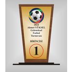 yüksel34 Futbol Turnuvası Plaketi , Ahşap Mdf Gold Levhaya Baskılı ,Kişiye Özel İsim Baskısı Yapılabilir