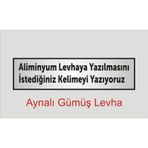 yüksel34 Kişileştirilebilir Ofis Kapısı Aliminyum Isimlik Levhası ,Yönlendirme Levhası,Aynalı Gümüş Levha