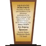 yüksel34 Öğretmen Plaketi Ahşap Mdf Gold Levhaya Baskılı ,Kişiye Özel İsim Baskısı Yapılabilir