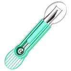 Yükseltme-D 3-In-1 Meyve Topu Kazıcı Meyve Tabağı Oyma Bıçağı Seti Meyve Kaşığı Karpuz Kaşığı Dondurma Balya Kaşığı Meyve Kesme Aleti (Yurt Dışından) - Corers - Renkli