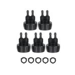 Yulaiyoen 5 Paket Damla Sulama Hortumu Konnektörleri, 1/4 İnç Damla Sulama Borusu x 3/4 FHT Döner Bahçe Bataryası Çift Adaptör, 3/4 "Bahçe Hortumunu 1/4" Damla Sulama Parçalarına Dönüştür