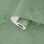 Yullpaper Yeşil Çiçekli Duvar Kağıdı - Yatak Odası İçin Soyma ve Yapıştır Botanik Tasarım, Yapışkan Arka Plastik, Adaçayı Yeşil, Vinil Sarma, Mobilya Dolabı İçin Çiçek Desenli Rulo