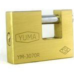 Yuma 80 mm Sarı Kayar Milli Pirinç Asma Kilit