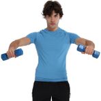 Yuma Slim Erkek Mavi Antrenman T-Shirt 25KE1026-RMVI - 2XL