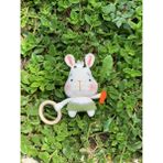 Yumak Yün & Tuhafiye Sevimli Tavşan Amigurumi Çıngırak Krem Rengi