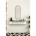 Yumedi Design DA1202ATS - Dünya Dresuar , Raf 120CM Antrasit-Traverten-Silver - Antrasit - Beyaz