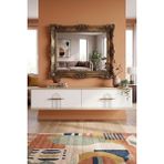 Yumedi Design DA1215DB - Shumen Dresuar , Antre Hol Rafı, Duvara Montaj Tv Sehpası 120CM Safirmeşe-Beyaz - Safir Meşe - Beyaz
