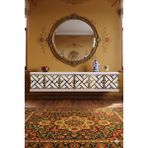 Yumedi Design DA1238BG - Biga Dresuar , Antre Hol Rafı, Duvara Montaj Tv Sehpası 120CM Beyaz-Gold - Beyaz - Altın