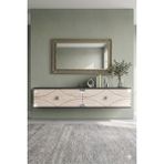 Yumedi Design DA1297ATS - Elifa Dresuar , Antre Hol Rafı, Duvara Montaj Tv Sehpası 120CM Antrasit-Traverten-Silver - Antrasit - Naturel