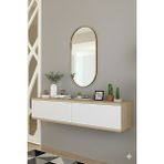 Yumedi Design DA1299DB - Didema Dresuar , Antre Hol Rafı, Duvara Montaj Tv Sehpası 120CM Safirmeşe-Beyaz - Safir Meşe - Beyaz