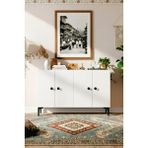 Yumedi Design KA1205B - Sherifa Konsol, Tv Sehpası, Çok Amaçlı Dolap ve Kahve Köşesi 120CM Beyaz