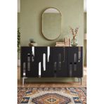 Yumedi Design KA1229AS - Gökmen Konsol, Tv Sehpası, Çok Amaçlı Dolap ve Kahve Köşesi 120CM Antrasit-Silver - Antrasit - Gümüş