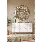 Yumedi Design KA1235B - Kerba Konsol, Tv Sehpası, Çok Amaçlı Dolap ve Kahve Köşesi 120CM Beyaz