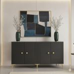 Yumedi Design KA1521A - Kanel Konsol ,tv Sehpası , Çok Amaçlı Dolap, Kahve Köşesi 150 cm Antrasit